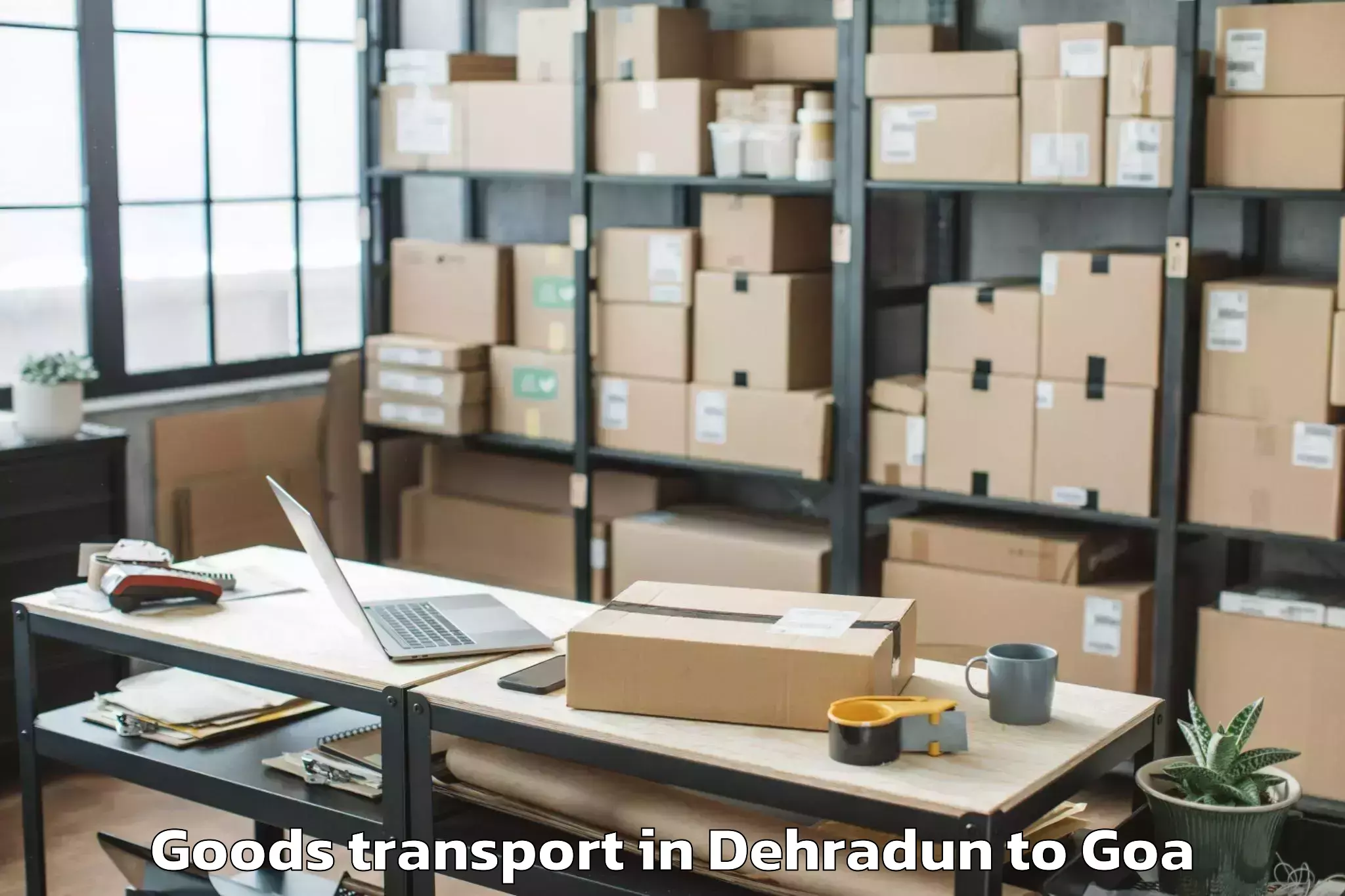 Discover Dehradun to Serula Goods Transport